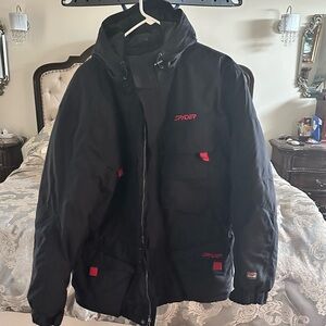 Spyder Men's Black and Red Ski Jacket